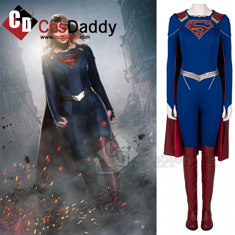 Supergirl Season 5 Kara Zor El Cosplay Costume Overgirl Jumpsuit Superhero Bodysuit 1306